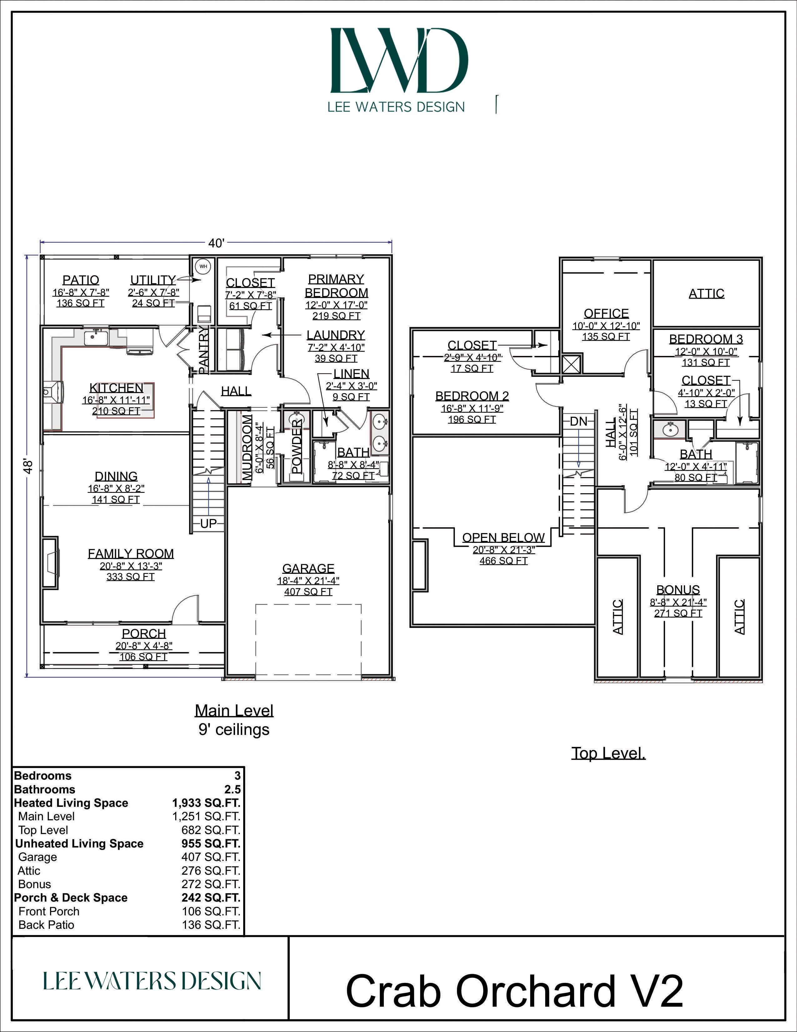Floor Plan for Crab Orchard