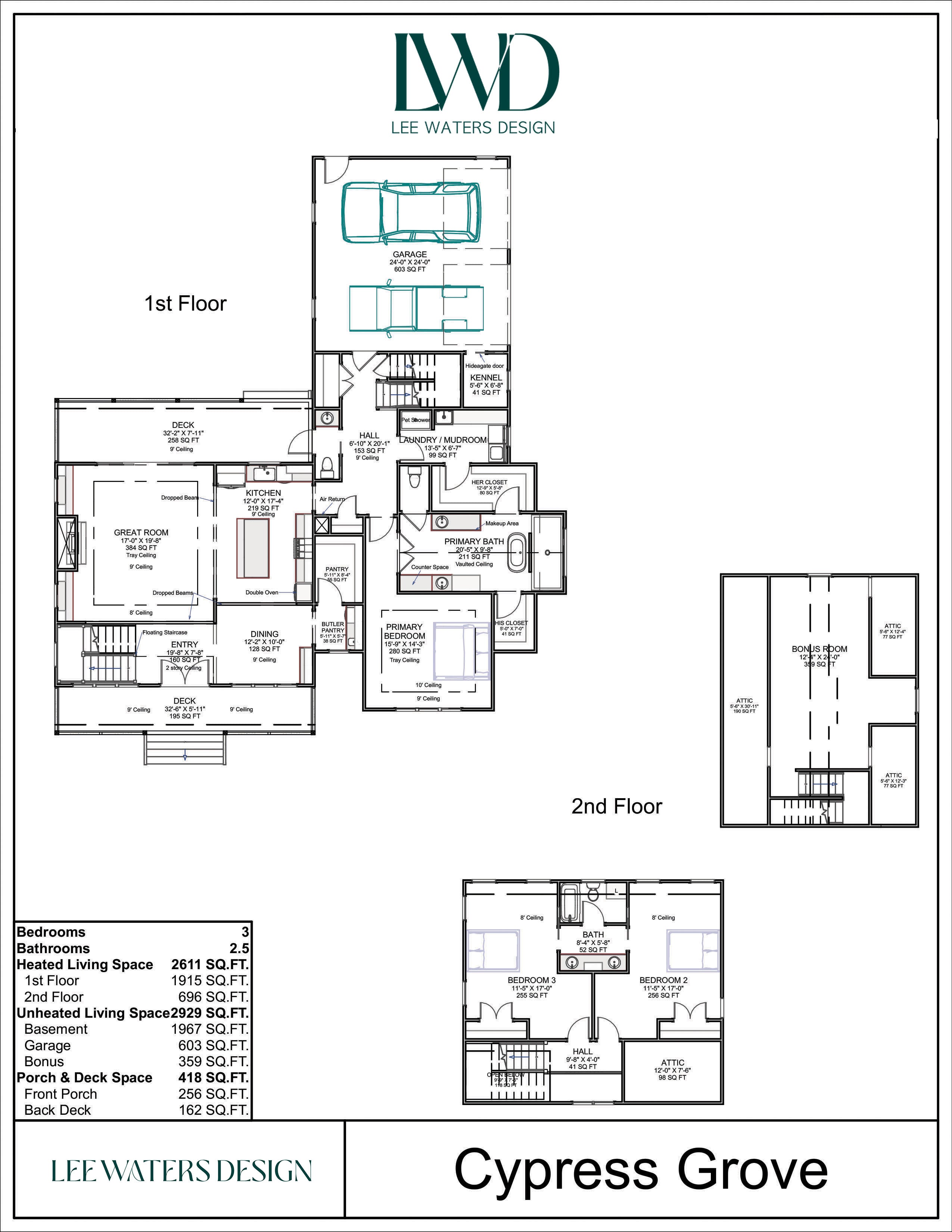 Floor Plan for Cypress Grove