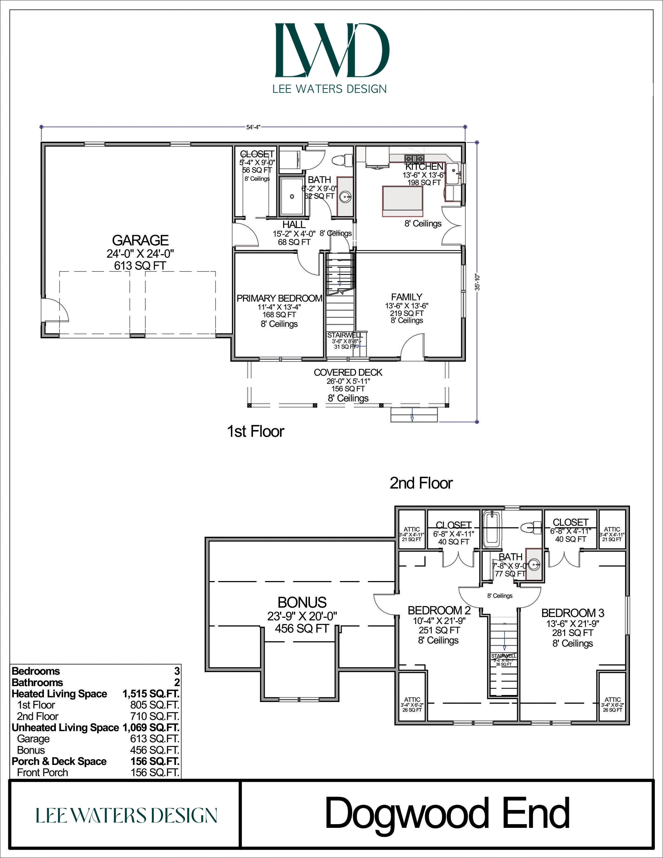 Floor Plan for Dogwood End