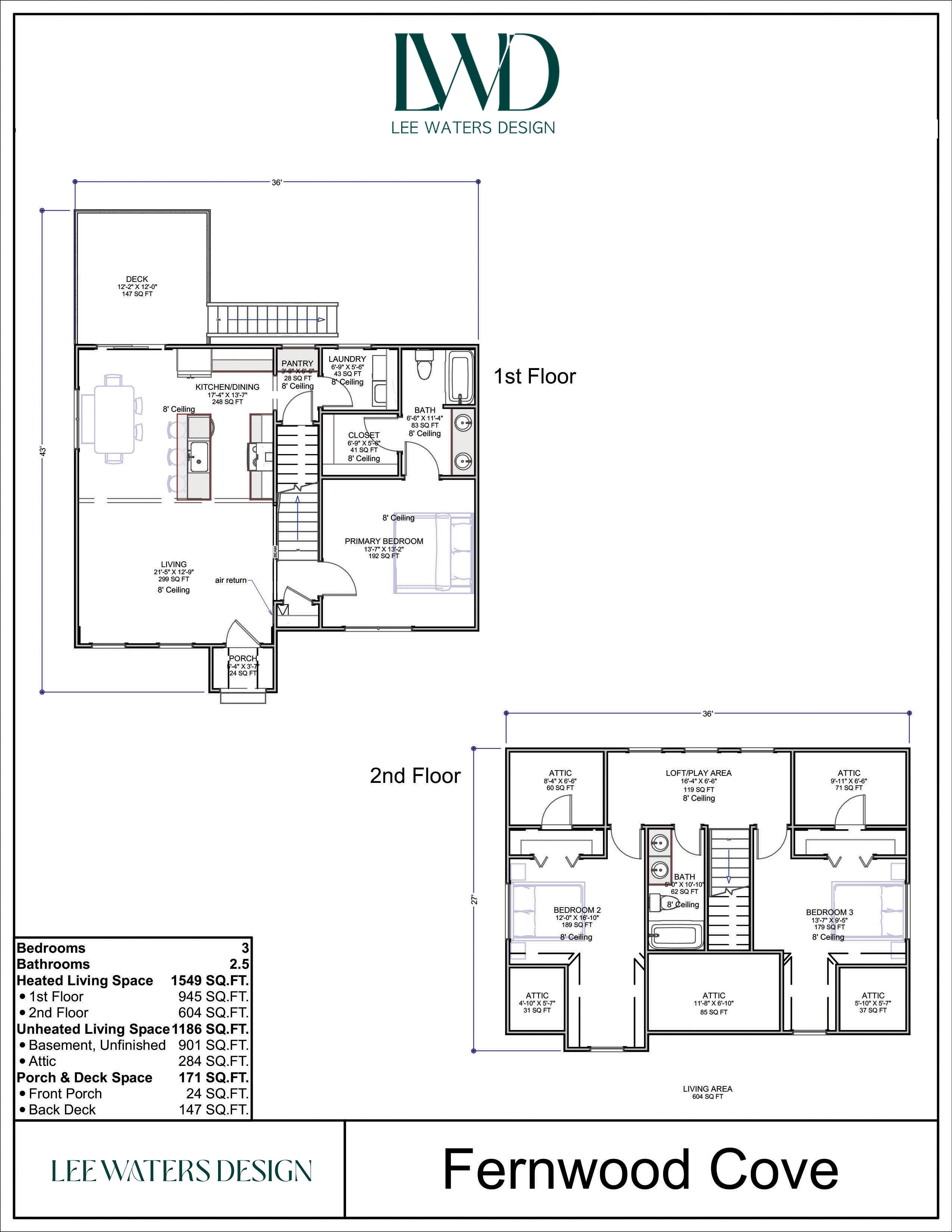 Floor Plan for Fernwood Cove