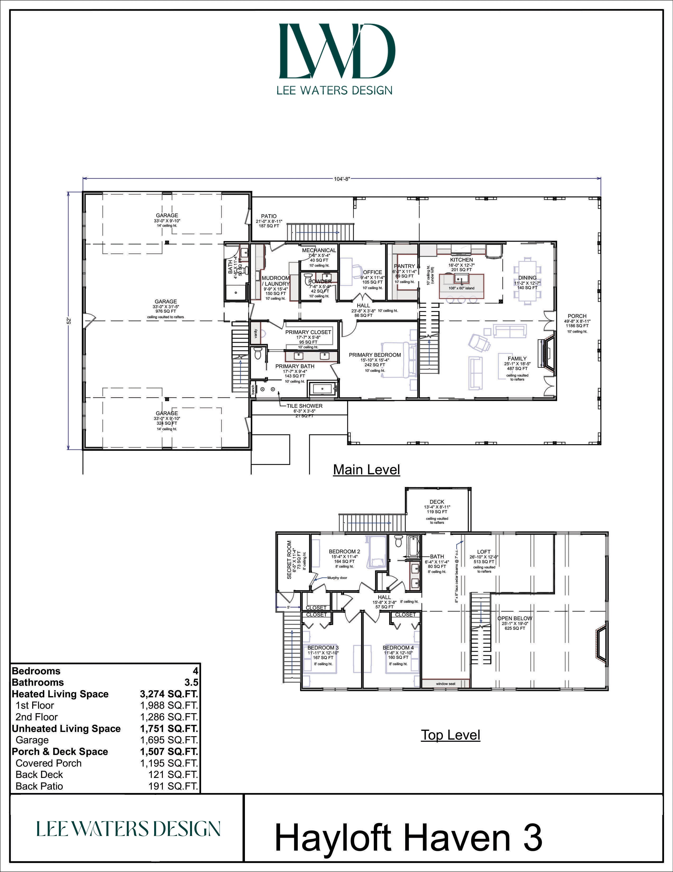Floor Plan for Hayloft Haven III
