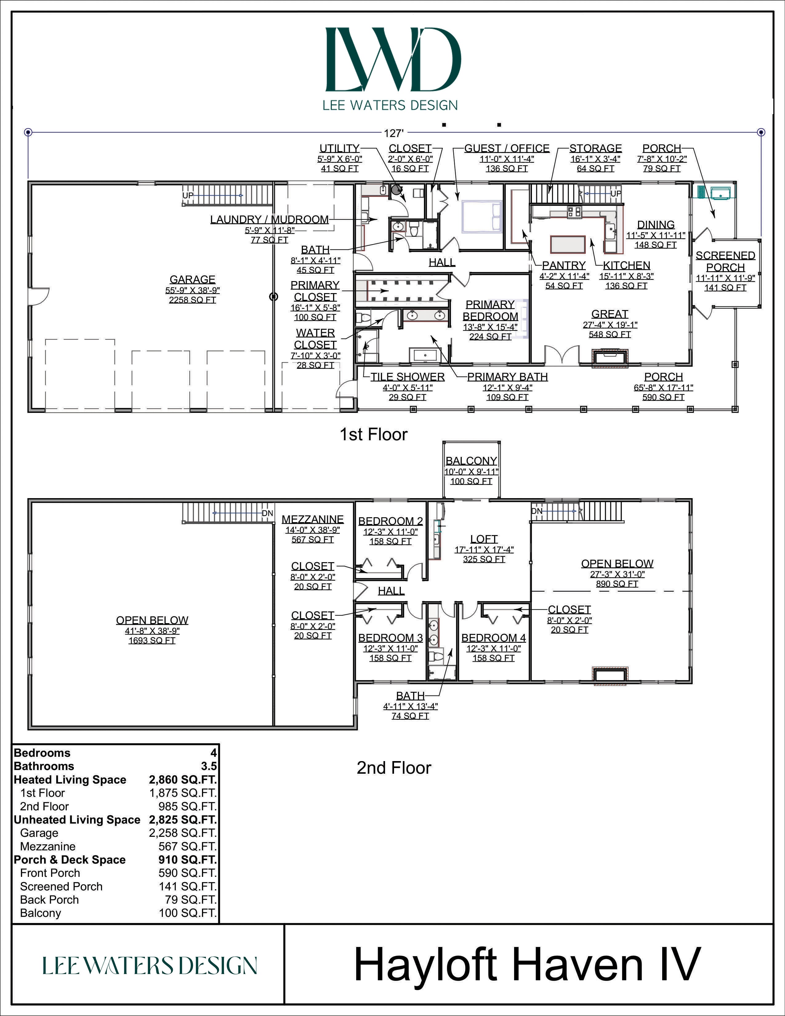 Floor Plan for Hayloft Haven IV