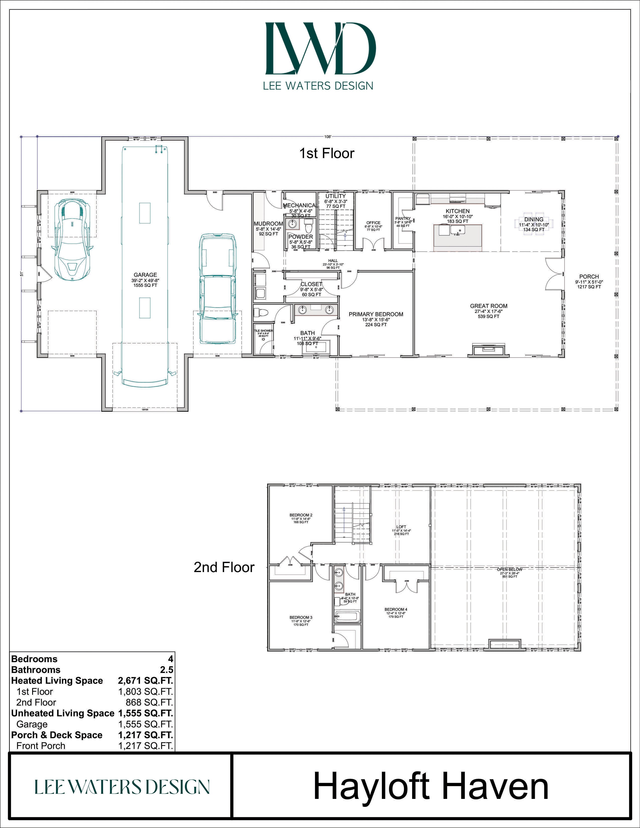 Floor Plan for Hayloft Haven