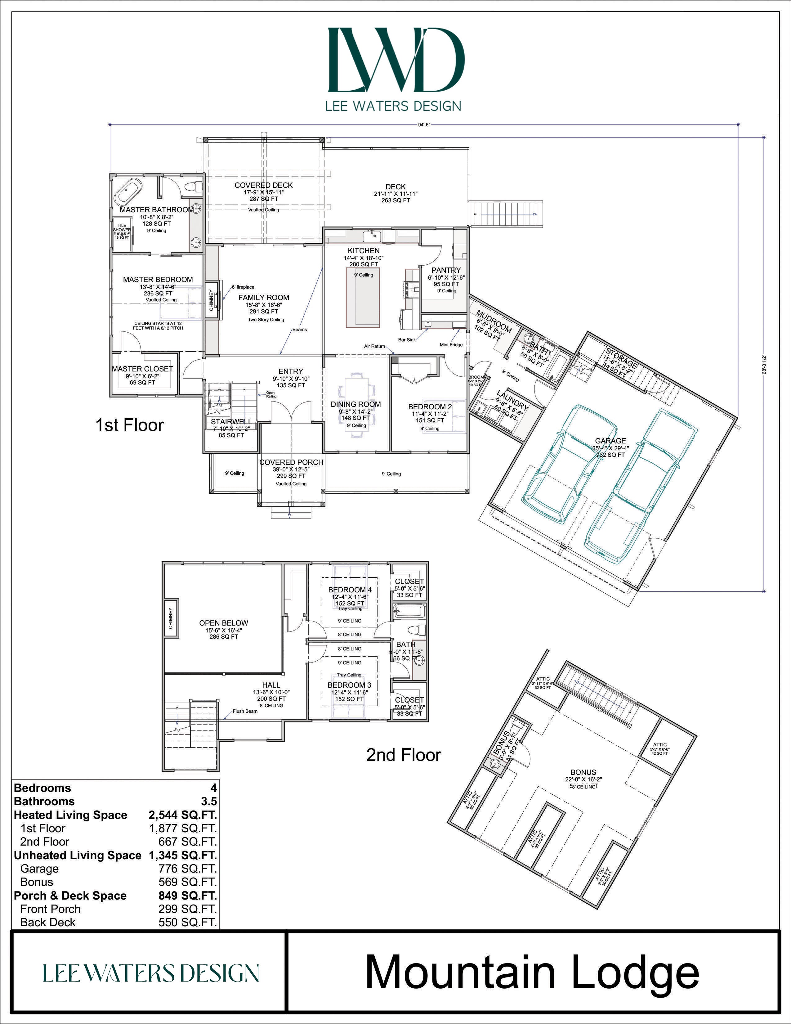 Floor Plan for Mountain Lodge