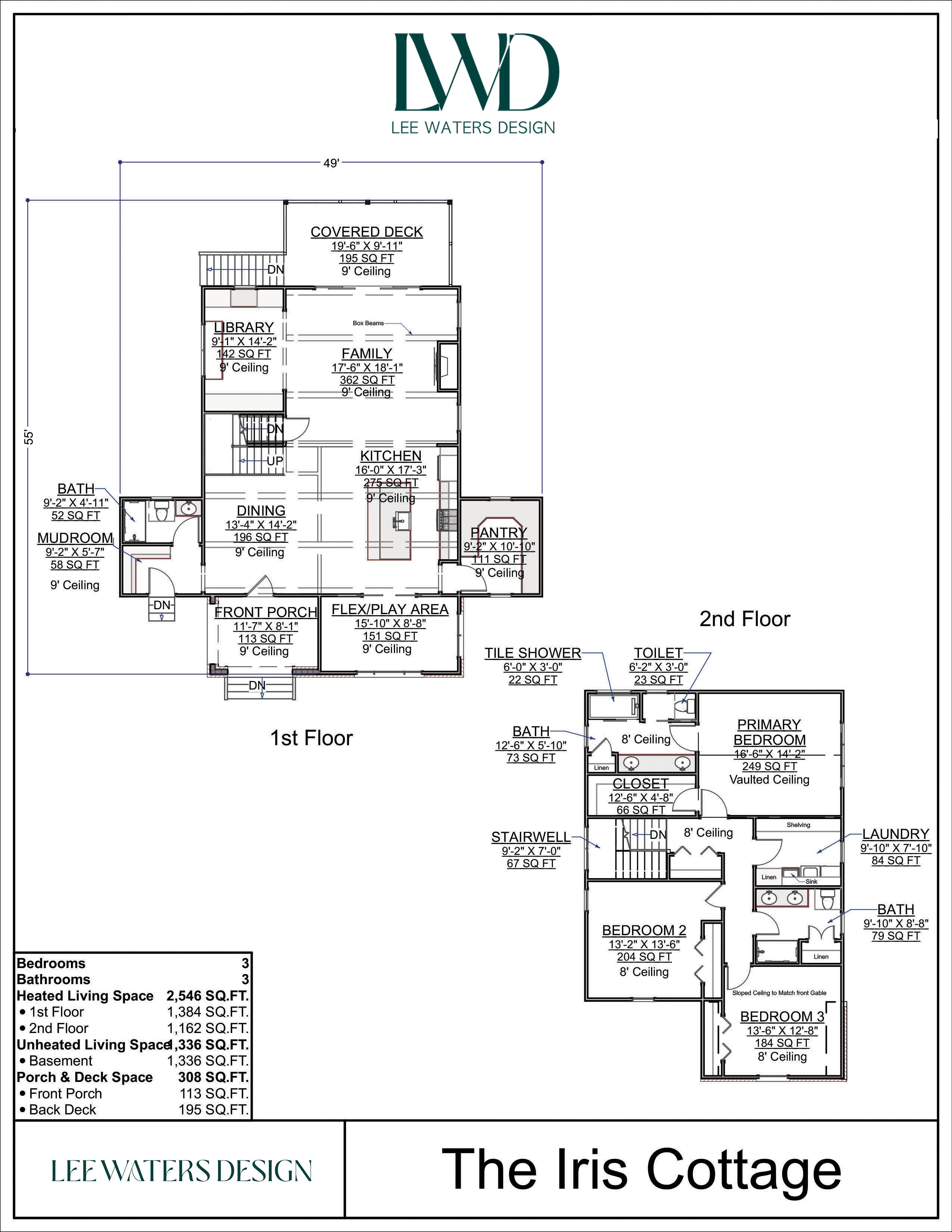 Floor Plan for Iris Cottage