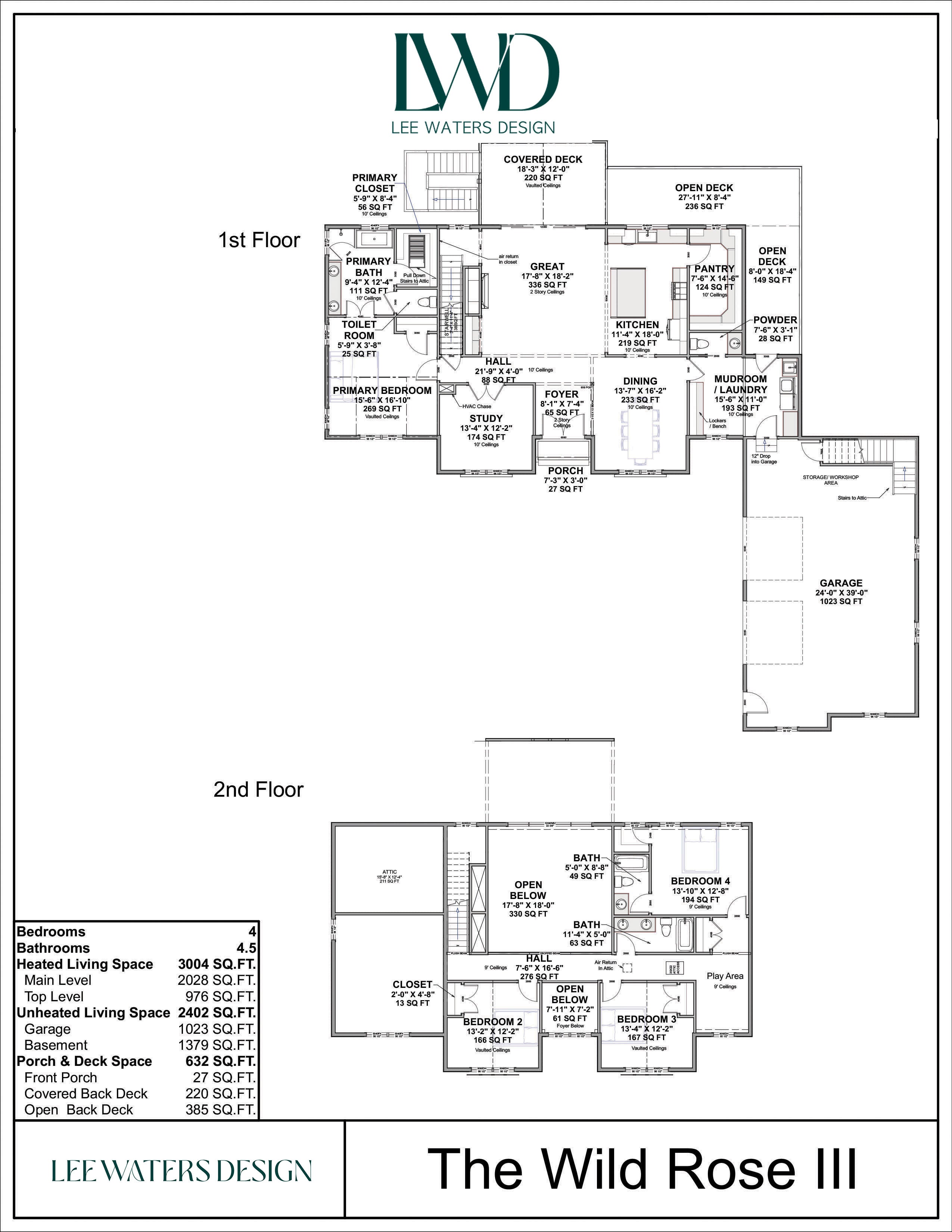 Floor Plan for The Wild Rose III