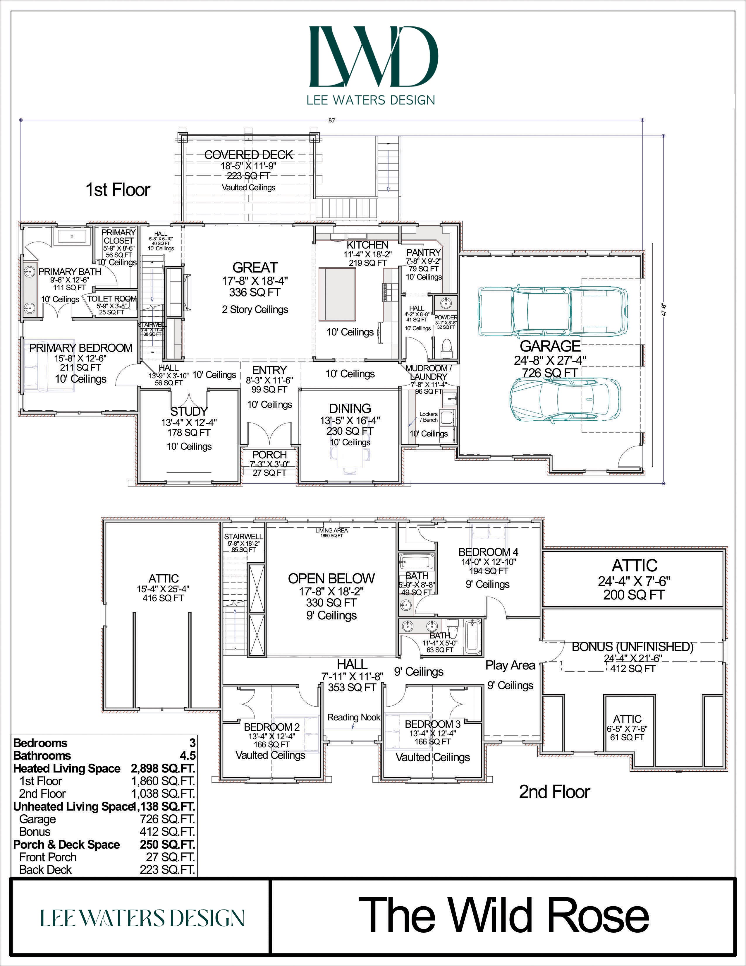 Floor Plan for The Wild Rose II