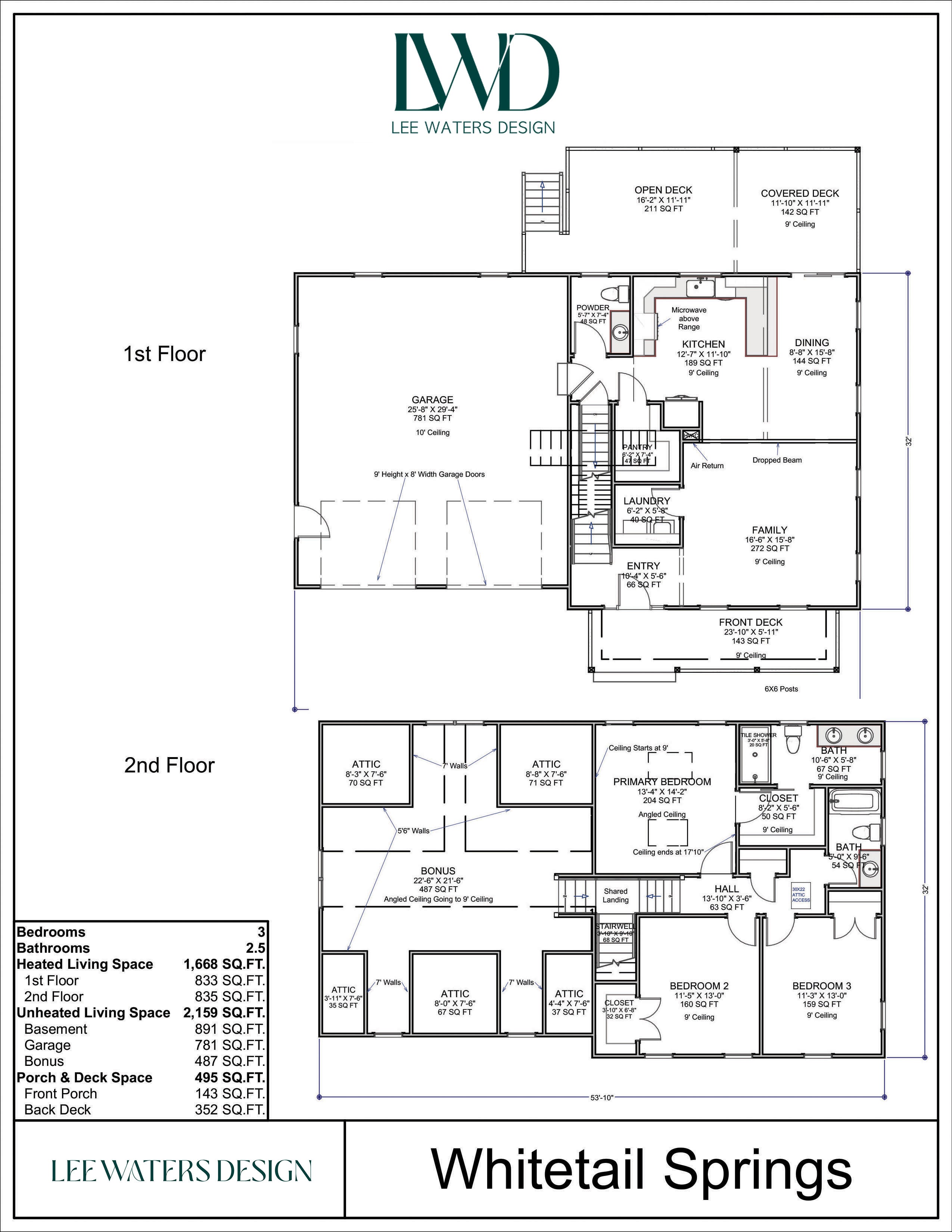 Floor Plan for Whitetail Springs