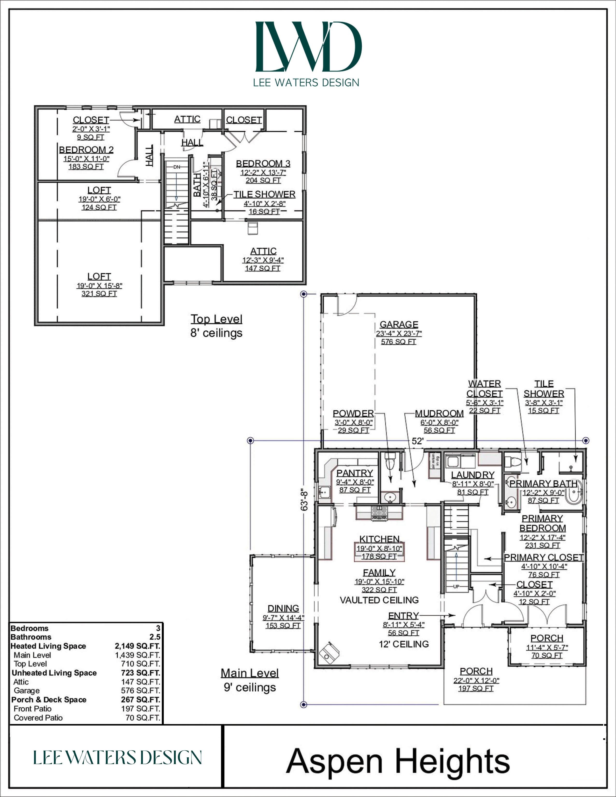 Floor Plan for Aspen Heights