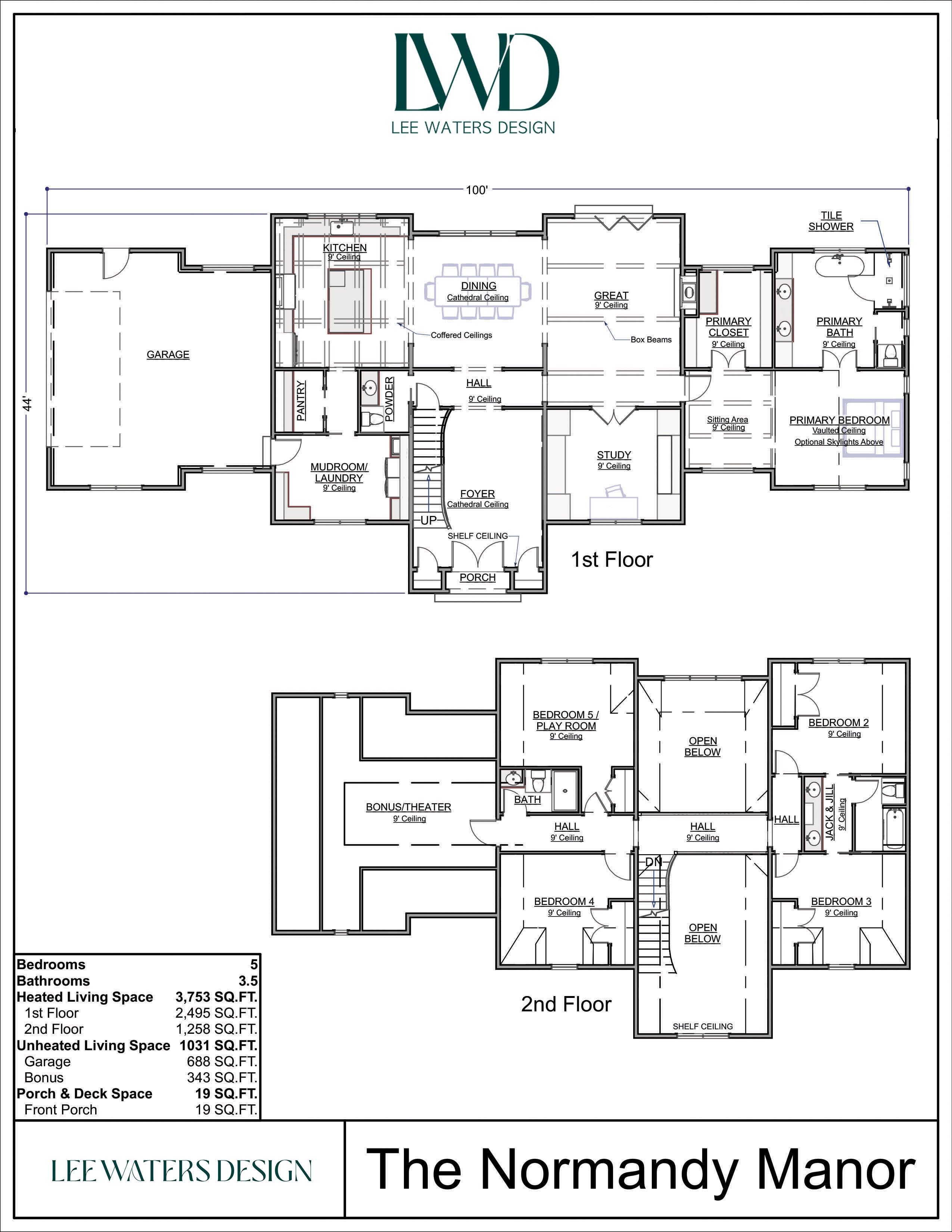 Floor Plan for Normandy Manor